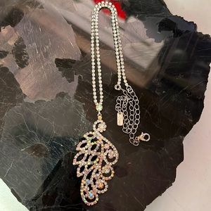 Vintage Silver-Tone Rhinestone Necklace